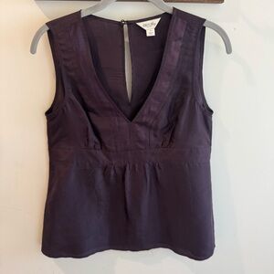 Y2K Vintage Old Navy 100% Silk Plum Babydoll Tank Top Small